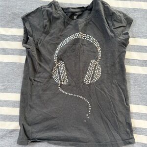 GAP Kids Girls’ Gray Headphones T-Shirt